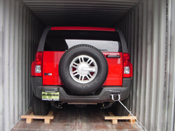 Car in Cargo Container